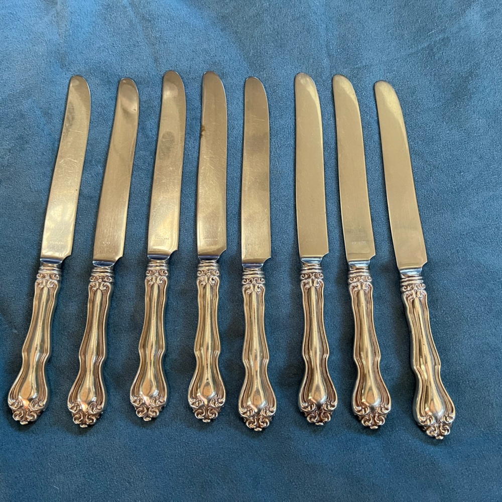Westmoreland George and Martha sterling knives- set of 8